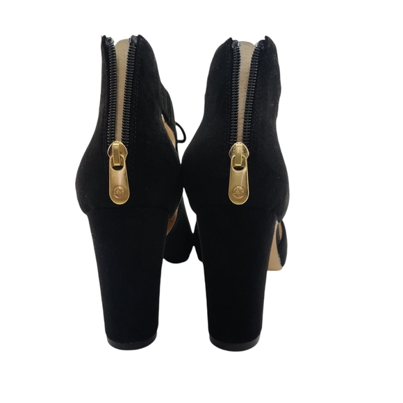 Adrienne Vittadini Nigel Black Suede Lace Up Heels 9.5 NWOB - Picture 6 of 11